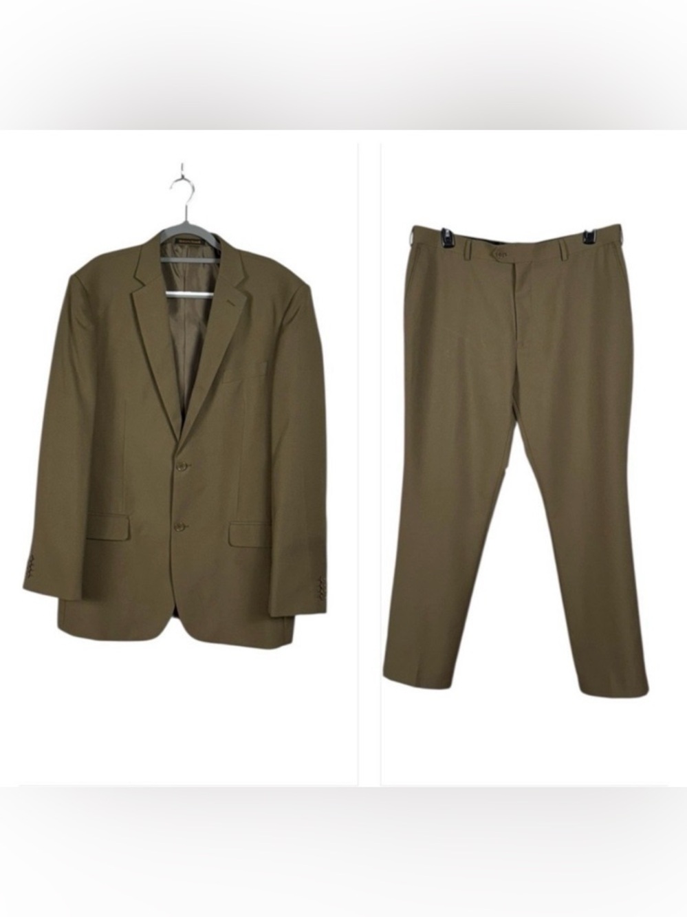 Bonelli Super 130s Suit Blazer Pants Size 48L Single Breasted Career Formal